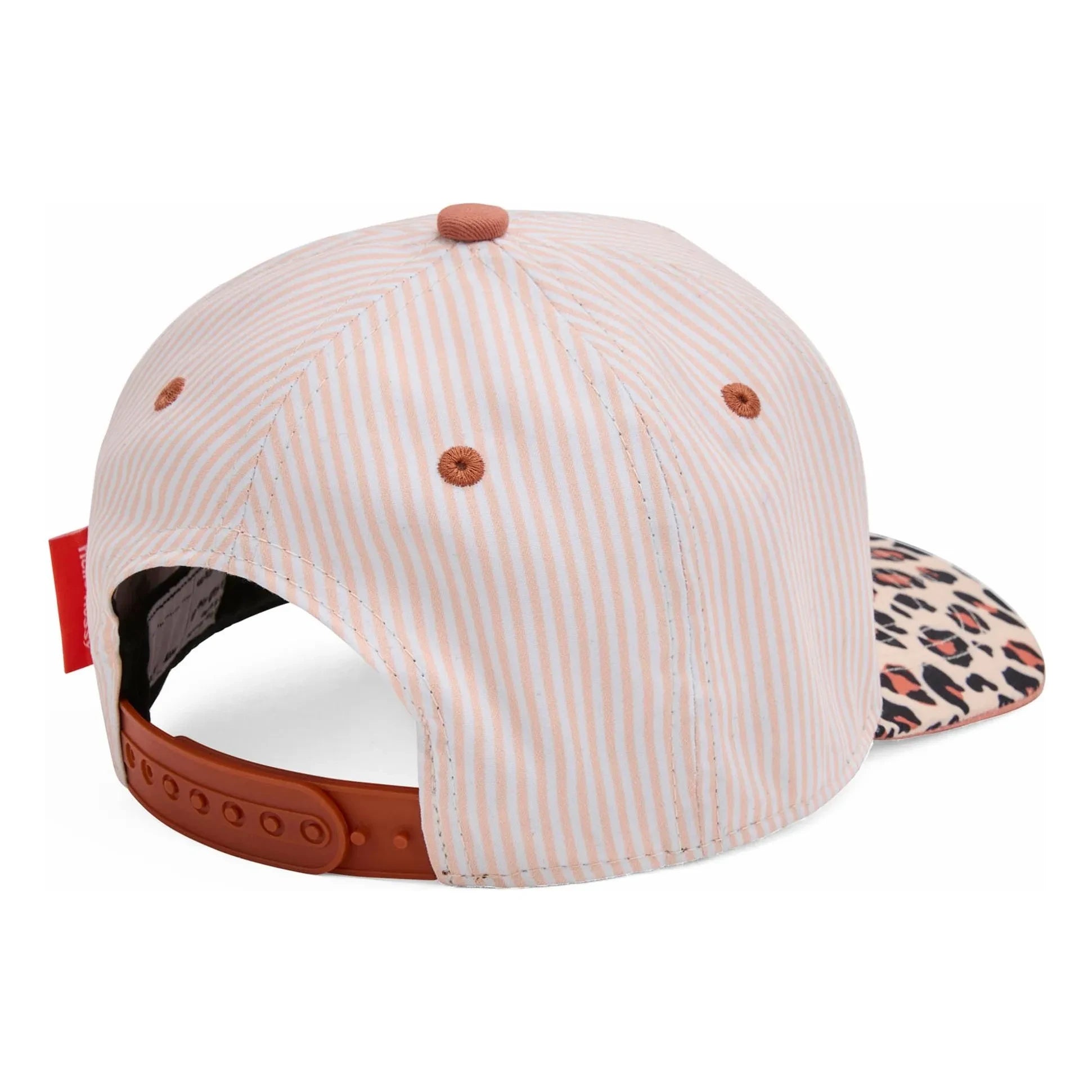 Hello Hossy - Organic Cotton Leopard Print Curved Visor Hat | Cream