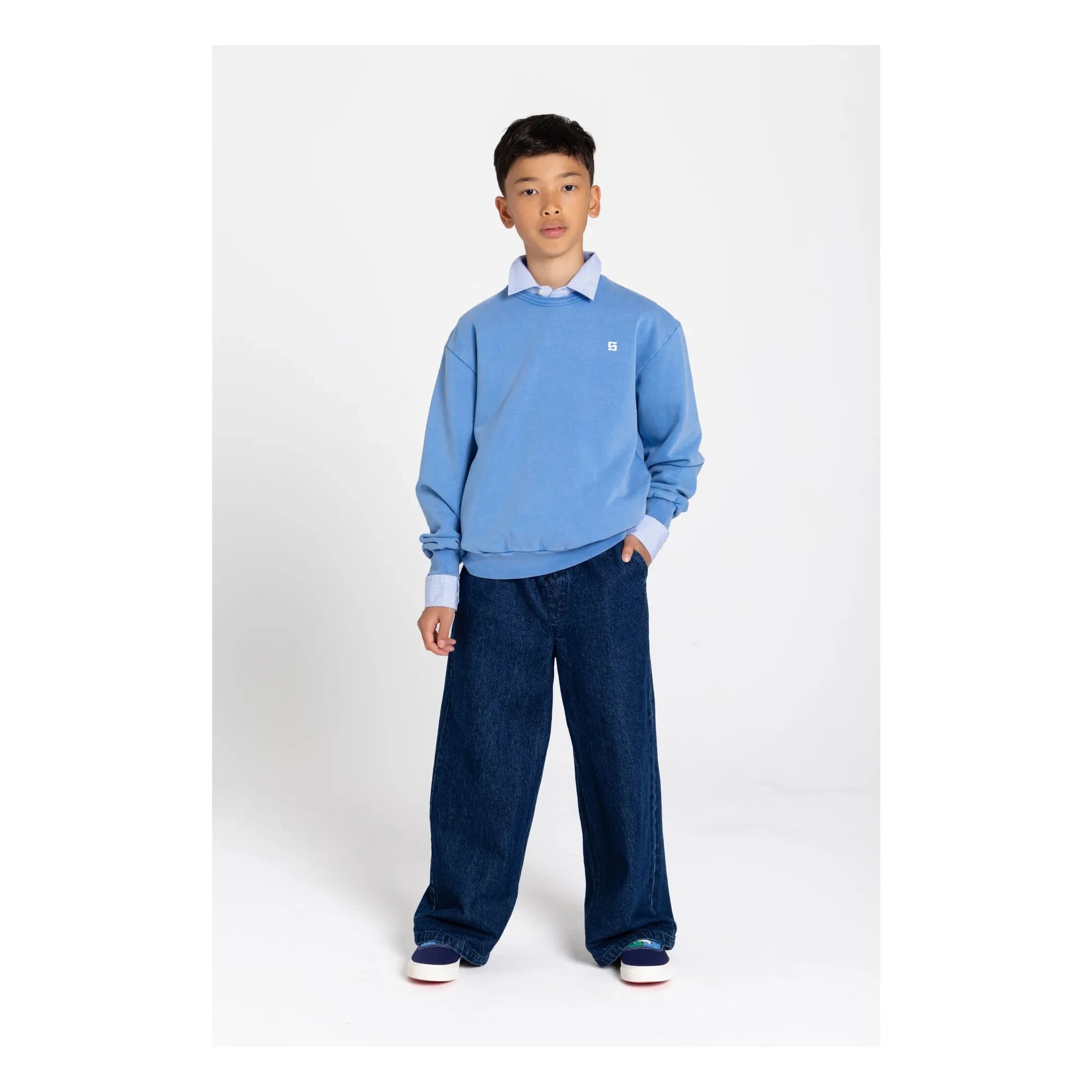 Smallable Kid - Zak Striped Shirt | Light Blue