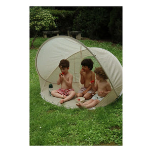Konges Sløjd - Small Foldable Beach Tent Tea Stripe | Beige