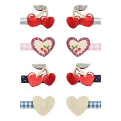Mimi & Lula - 8-Pack Cherry Hair Clips | Red