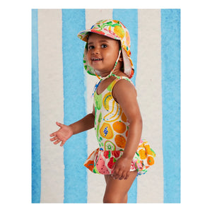 Halcyon Nights - Fruits Ruffles Swimsuit Made from Recycled Fiber | Off-White