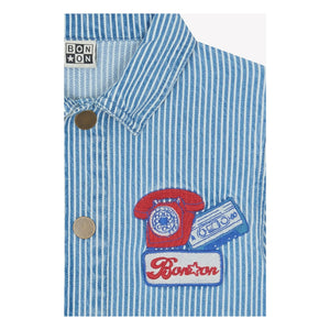 Bonton - Nineties Striped Overshirt | Blue