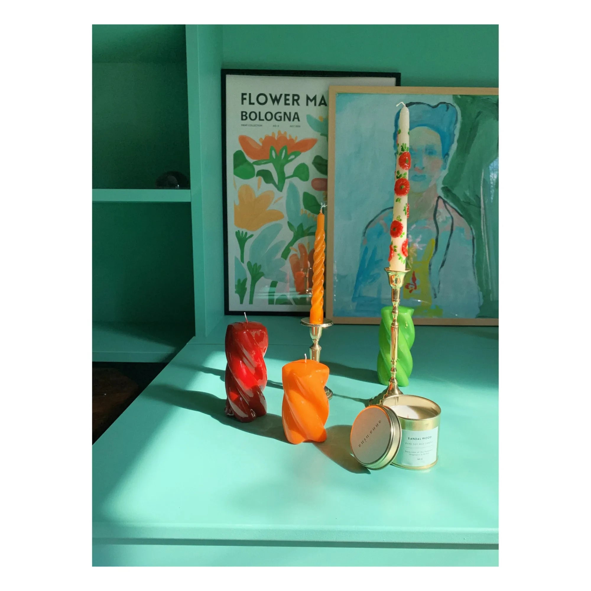 Anna + Nina - Twisted Candle - 9 cm | Orange