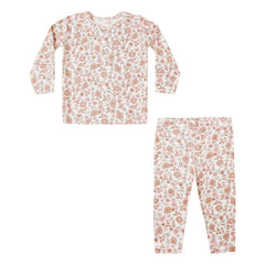 Quincy Mae - Bamboo Floral Pajamas | Ivory