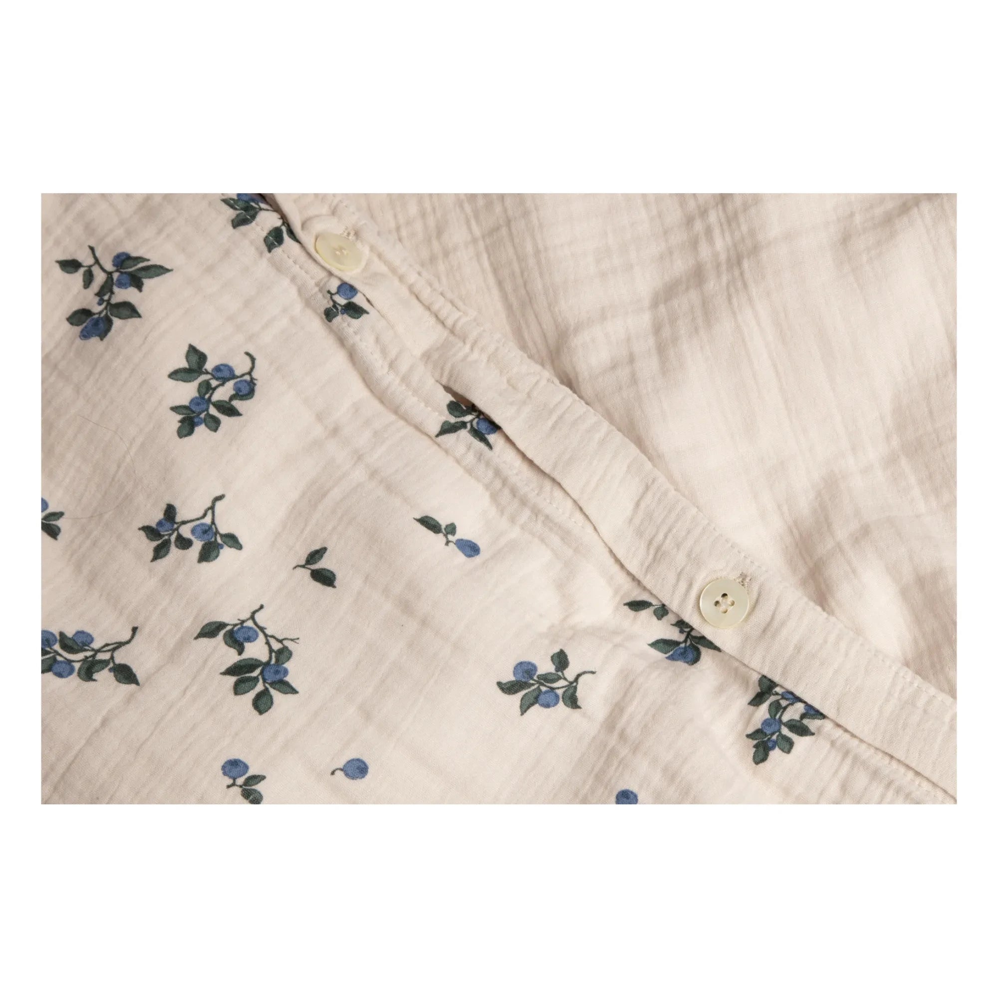 garbo&friends - Blueberry Cotton Muslin Bedding Set | Cream