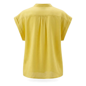 Hod - Amandine Cotton Blouse | Lemon yellow