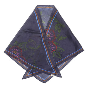 Becksöndergaard - Efloria Silk Triangular Scarf | Navy Blue