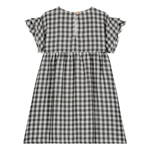 Studio Bohème - Cousine Vichy Organic Cotton Gauze Dress | Black