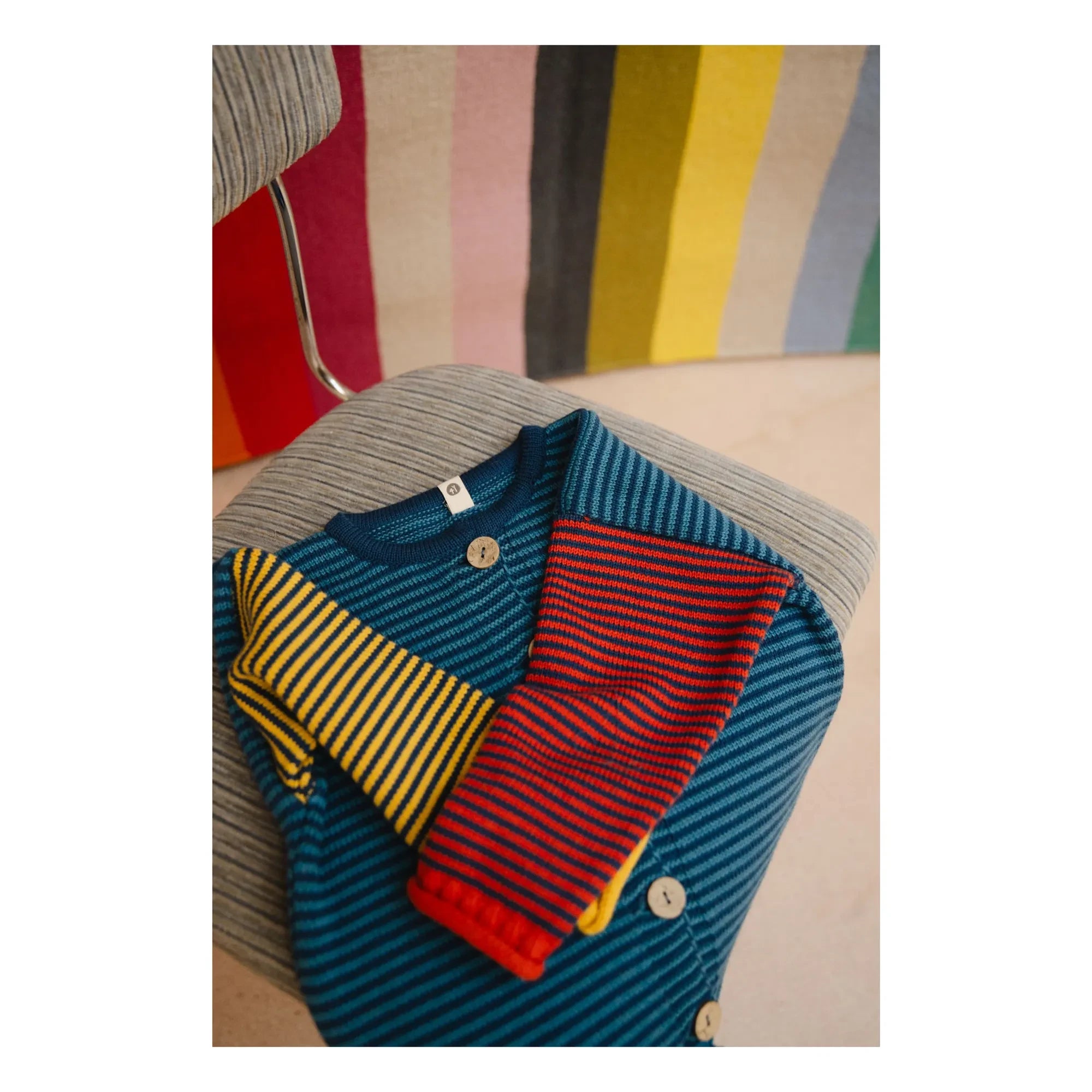 Bayiri - Snail Organic Cotton Cardigan | Blue
