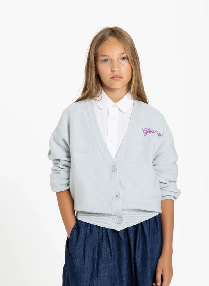 Smallable Kid - Alvi Glow Up Wool Cardigan | Light Blue