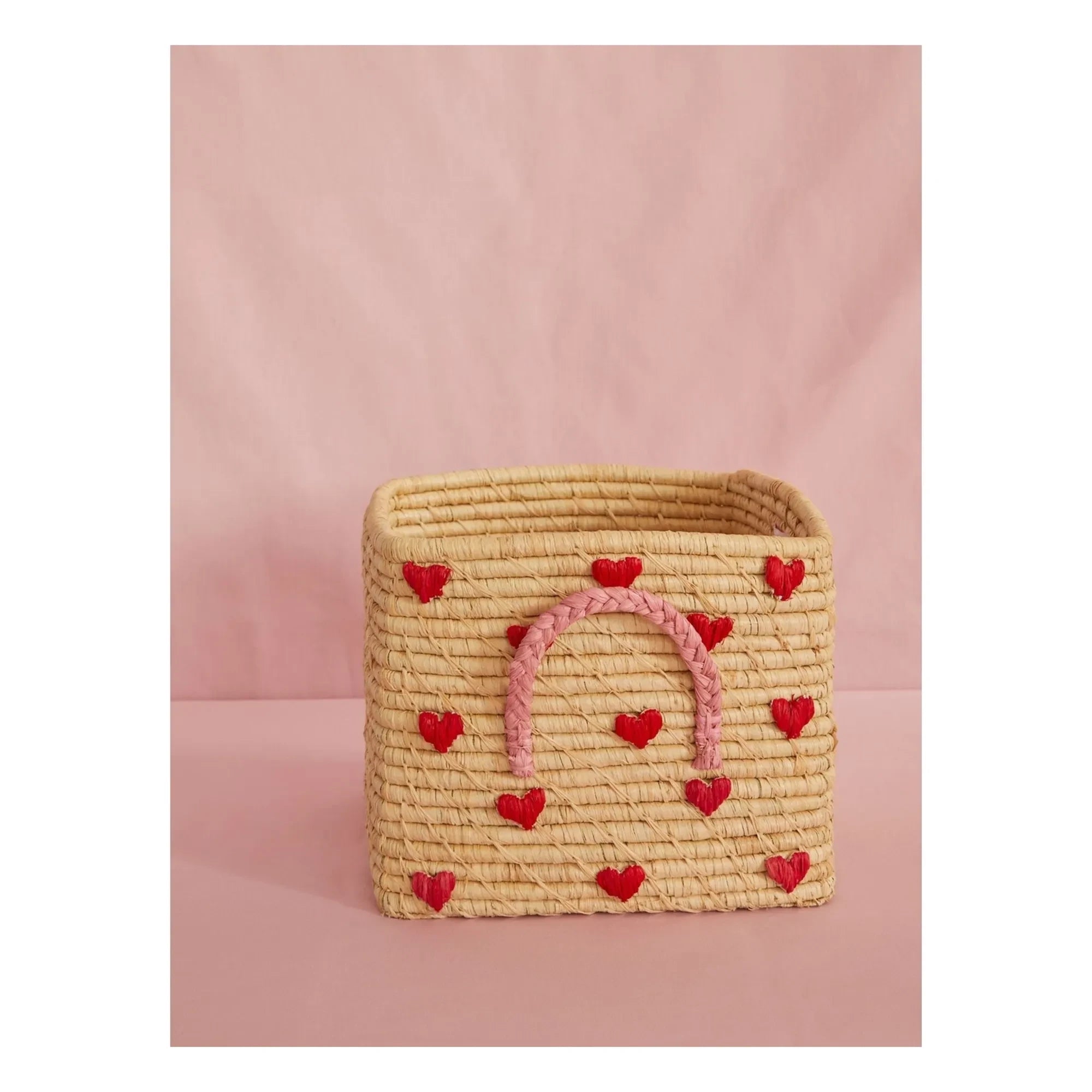 Rice - Heart Rattan Storage Basket
