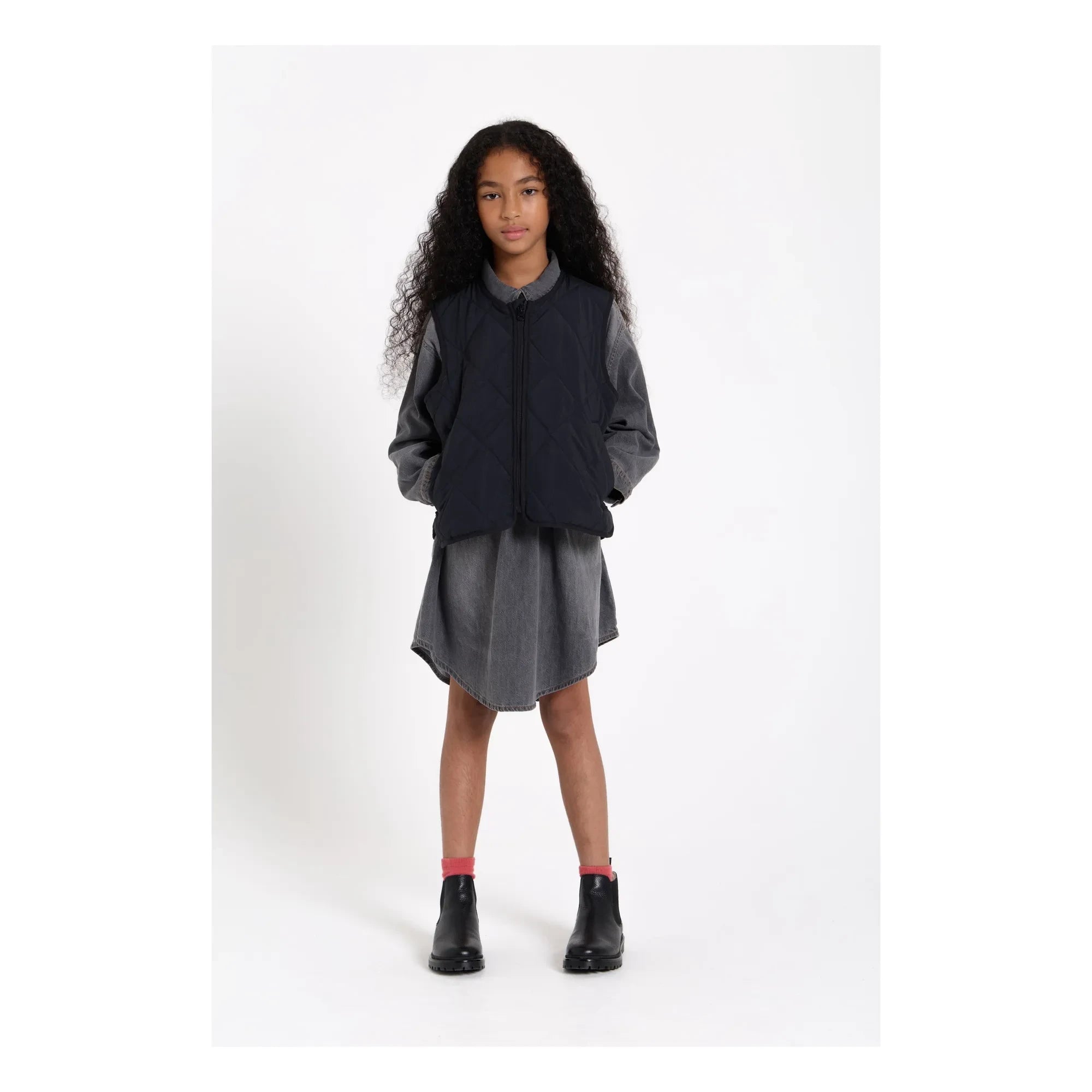 Finger in the Nose - Darlin Denim Dress | Gray Denim