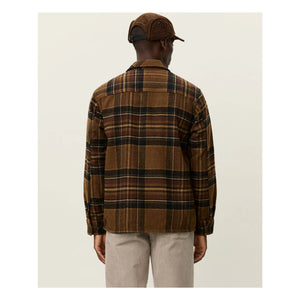 Les Deux - Checkered wool overshirt | Brown
