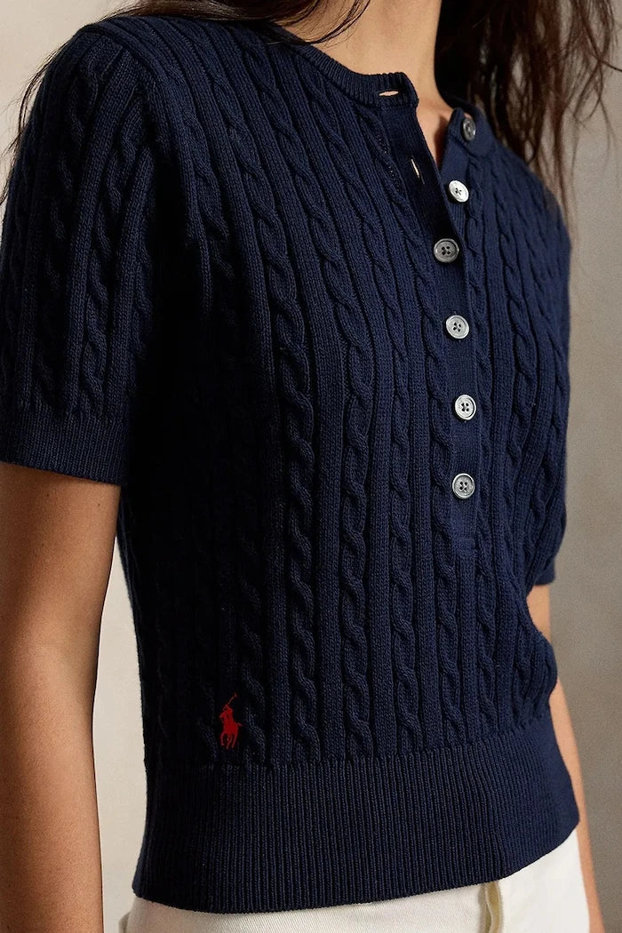 Polo Ralph Lauren kadın pamuk kısa kollu kazak