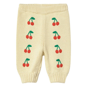 Tinycottons - Cherries Knit Pants | Yellow