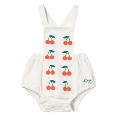 Tinycottons - Cherry Twill Jumpsuit | White