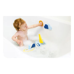 Quut - Sailboats 3D Bath Puzzle - 12 Pieces | Blue