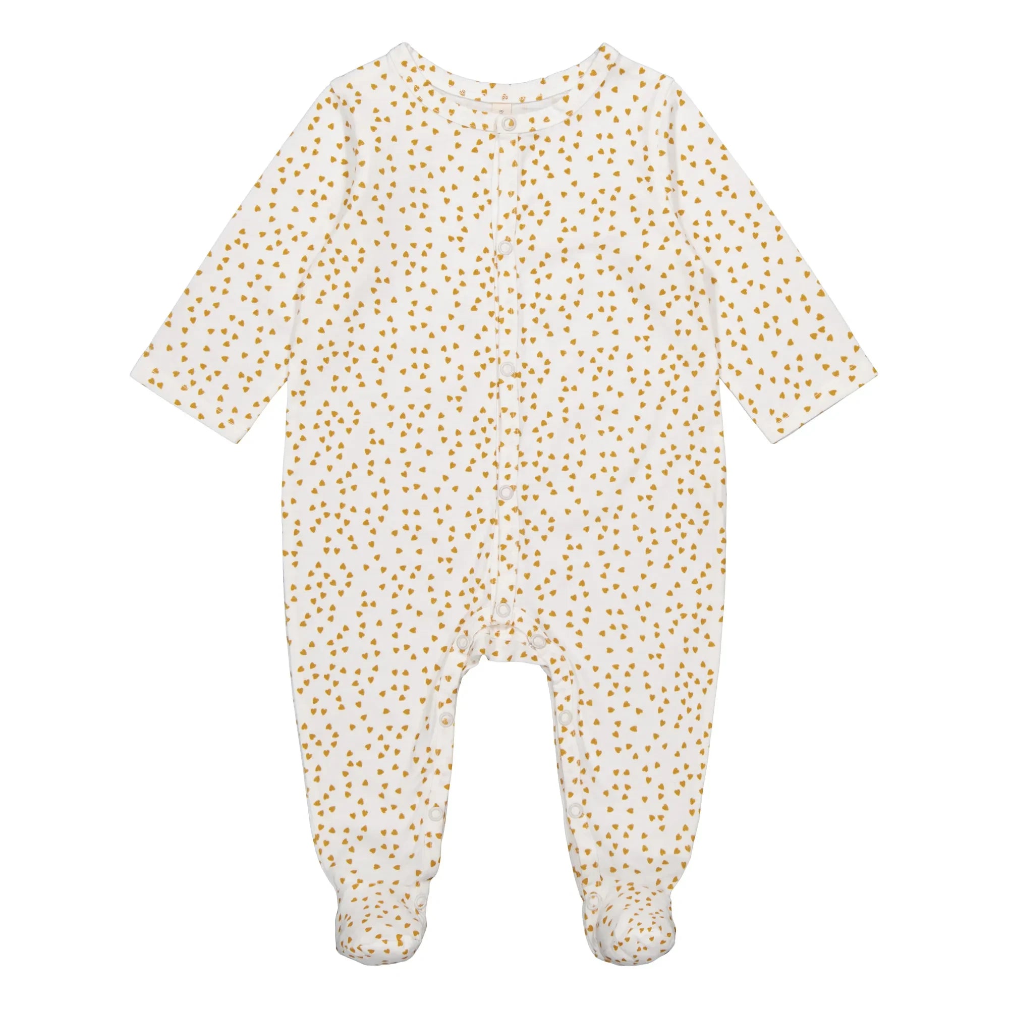 Rose in April - Amalia Jersey Mini Heart-Patterned Pajama | Mustard