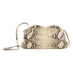 Mansur Gavriel - Mini Bag Cloud Clutch Embossed Snake | Beige