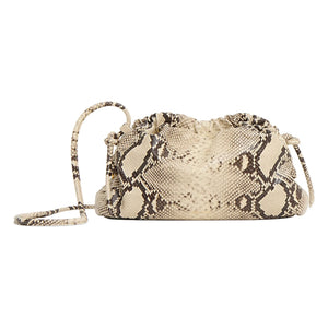 Mansur Gavriel - Mini Bag Cloud Clutch Embossed Snake | Beige