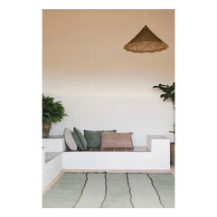 Lorena Canals - Hand-Washed Rectangular Cushion | Dark Green