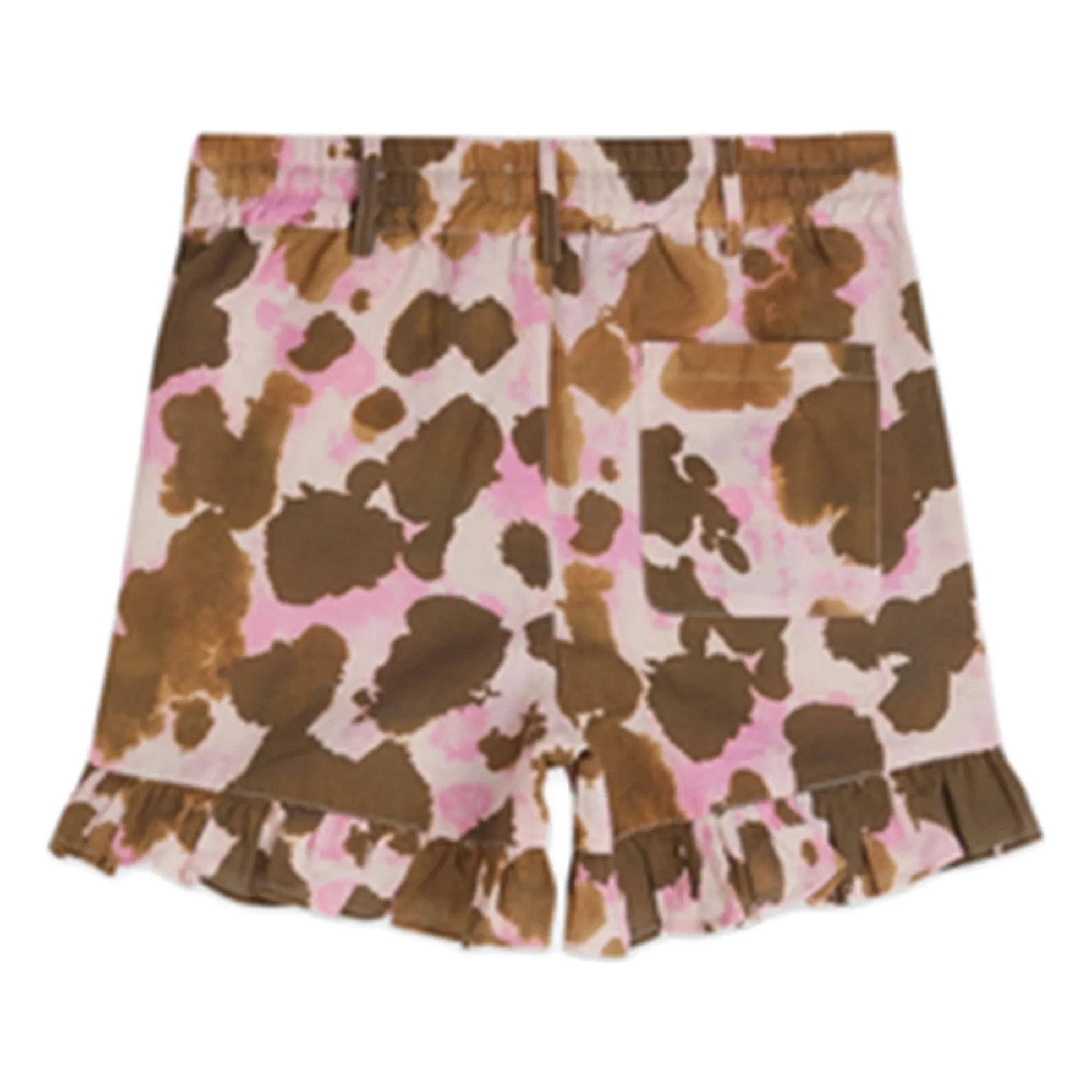 Scotch & Soda - Cow Linen Ruffle Shorts | Brown