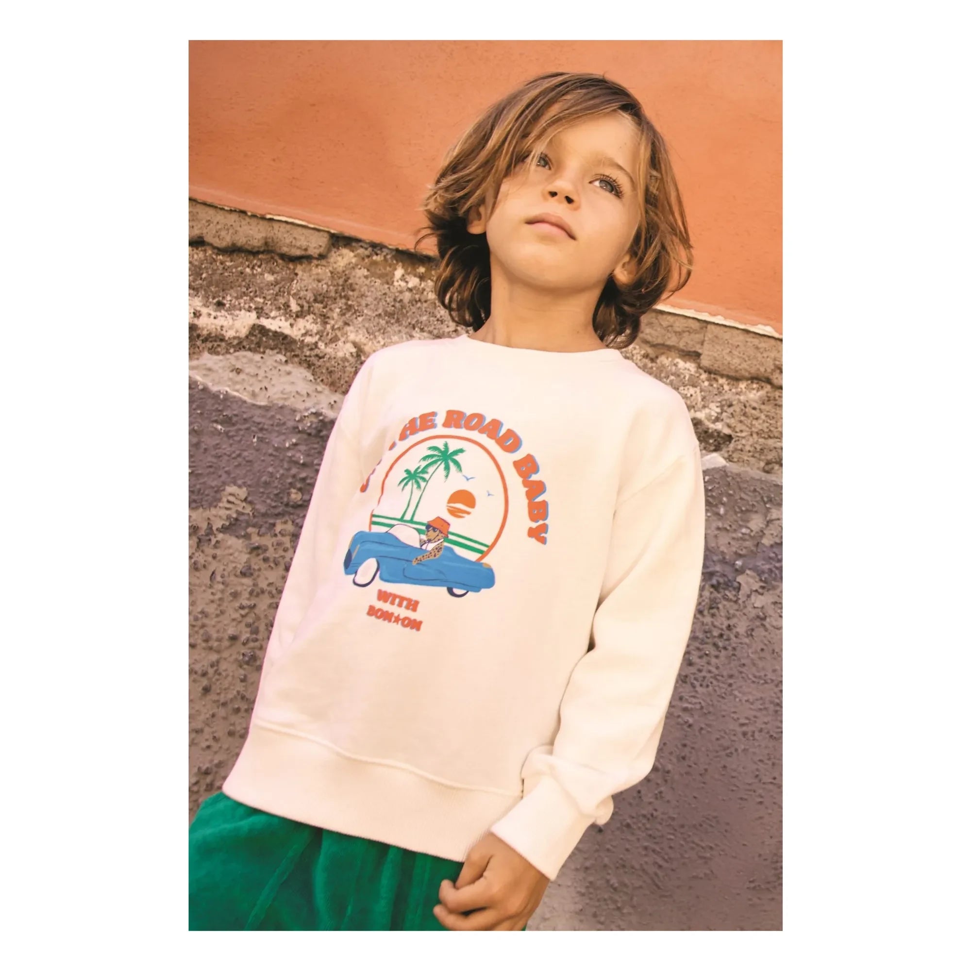 Bonton - Sweat Smile On The Road Molleton | Ekru