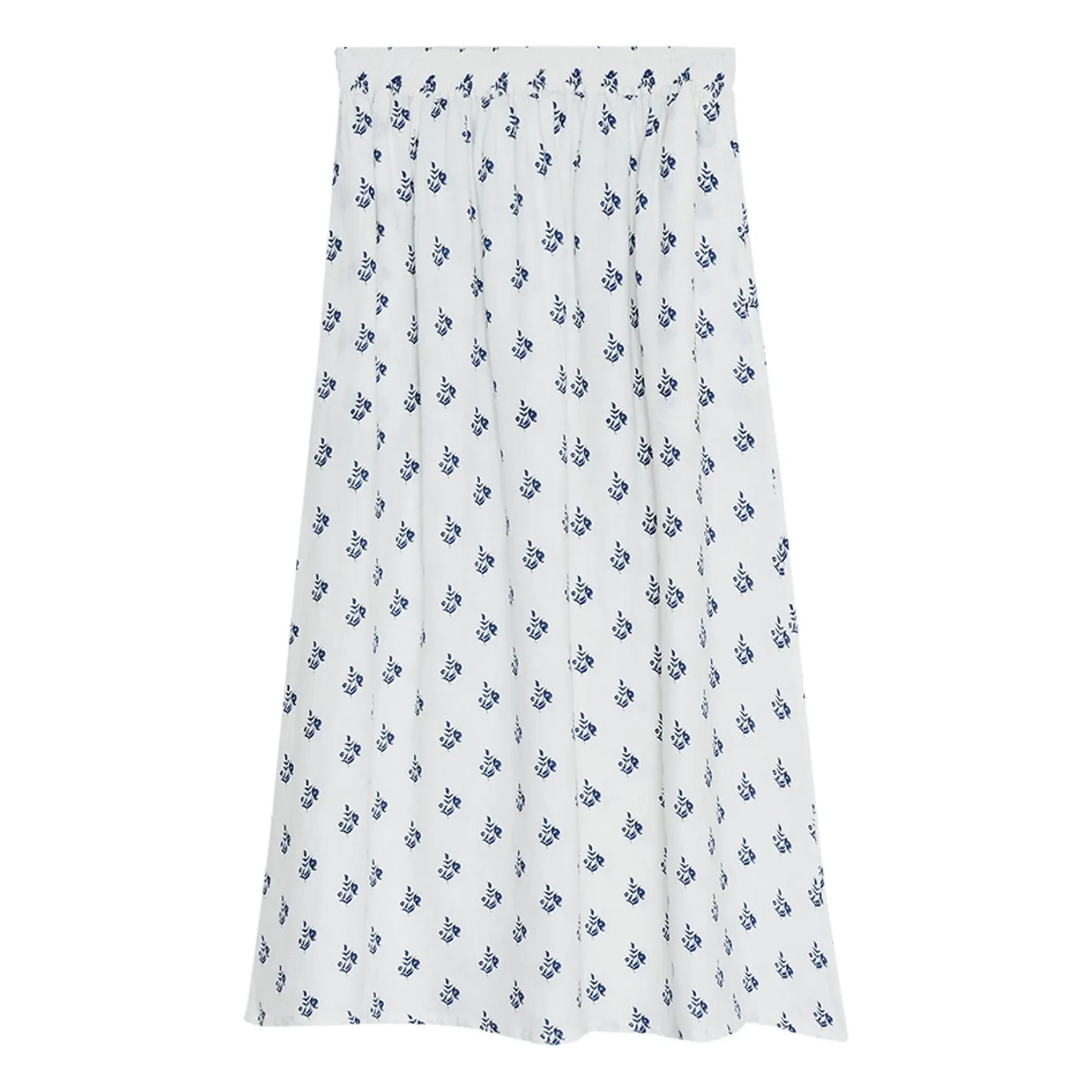 the new society - Melissa Fleurie Linen Skirt | Light Blue