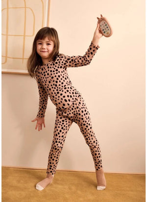 Liewood - Nieve Leopard Organic Cotton Ribbed T-Shirt | Light Pink