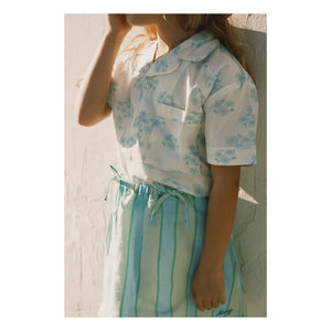 Tinycottons - Striped Linen Skirt | Green