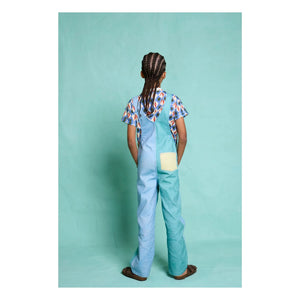 Favorite People - Sicilia Color Block Romper | Blue