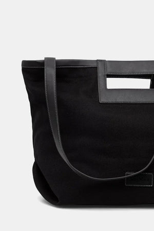 Max Mara Beachwear kadın pamuklu plaj çantası ECRU