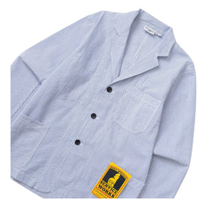 Service Works - Seersucker Striped Jacket | Light Blue