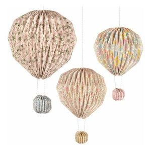 Meri Meri - Decorated Hot Air Balloons - Meri Meri x Liberty