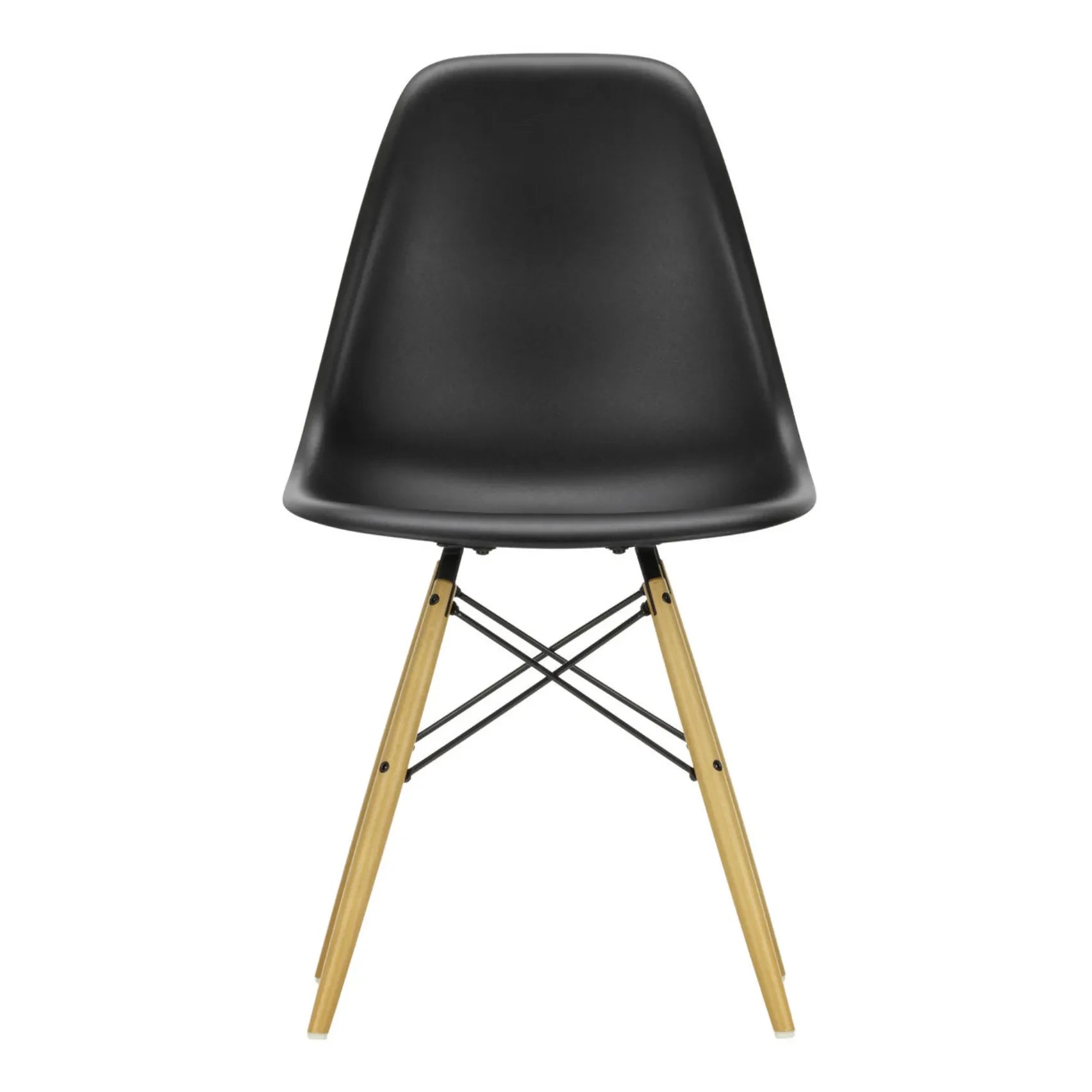 Vitra - DSW Plastic Chair - Maple Base - Charles & Ray Eames | Black