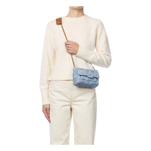 Jérôme Dreyfuss - Bag Lulu S Croûte Velour | Washed Blue