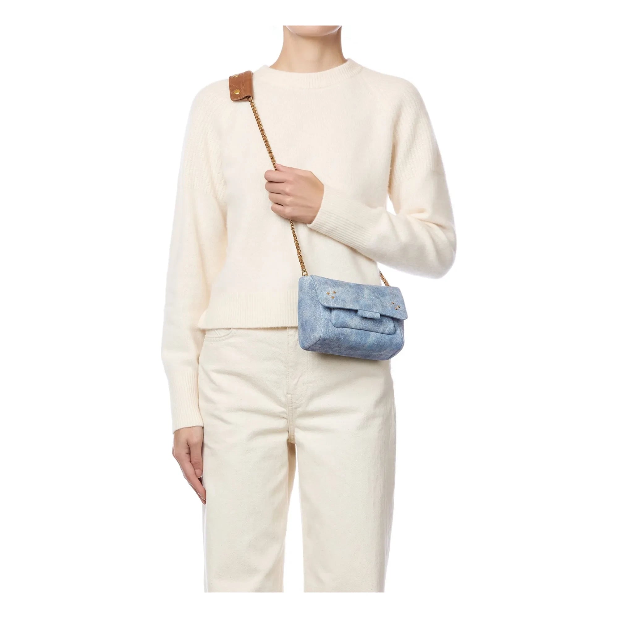 Jérôme Dreyfuss - Bag Lulu S Croûte Velour | Washed Blue