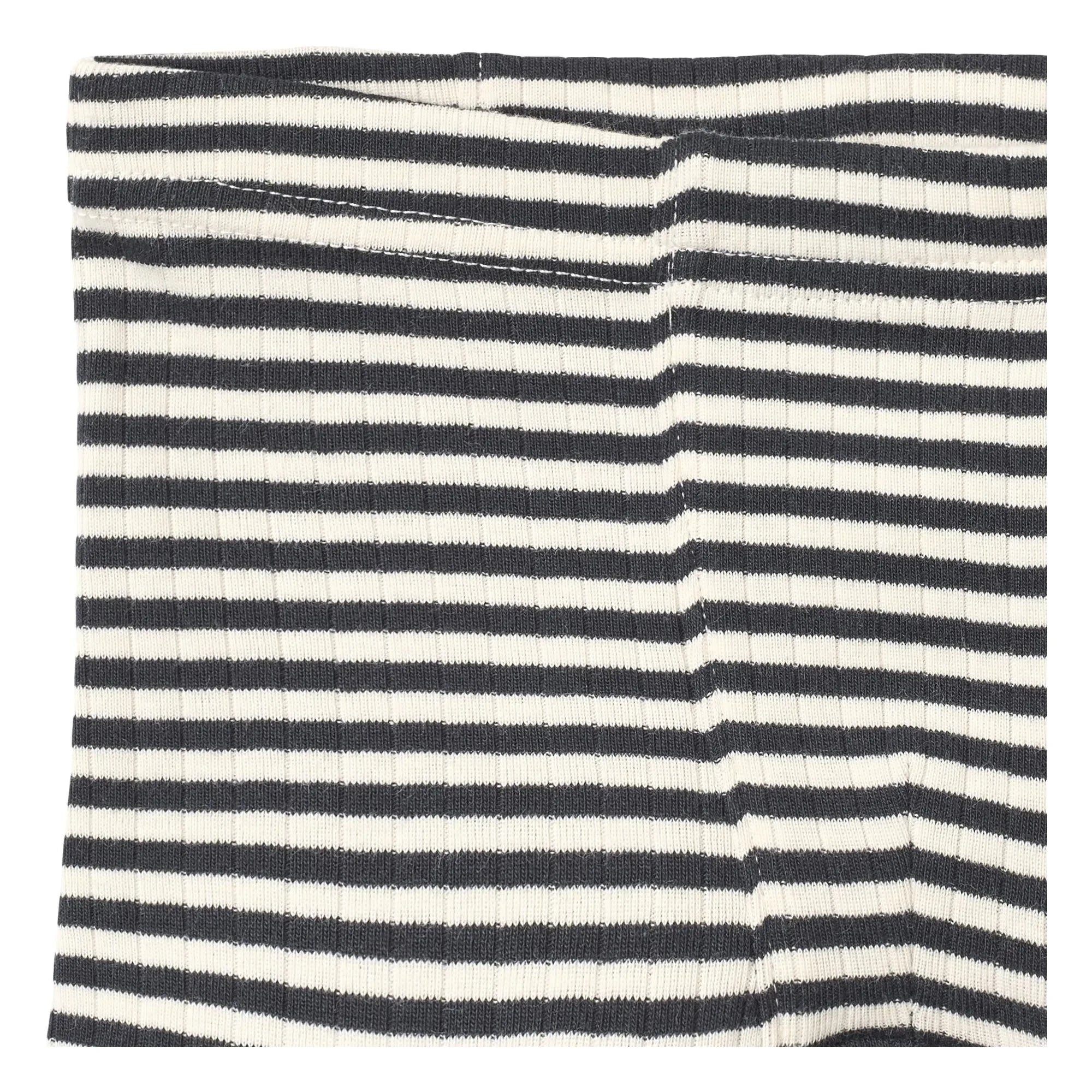 Wheat - Pack of 2 Louis Ribbed Striped Organic Cotton Boxer Briefs | Black