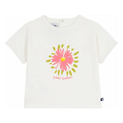 Petit Bateau - Fleur Cotton Organic T-Shirt | White