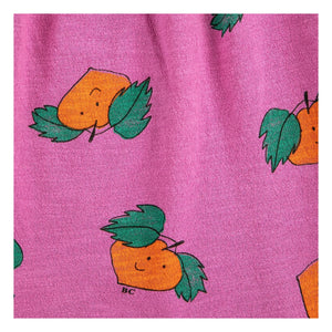 Bobo Choses - Orange Ruffled Dress Made of Organic Cotton | Purple