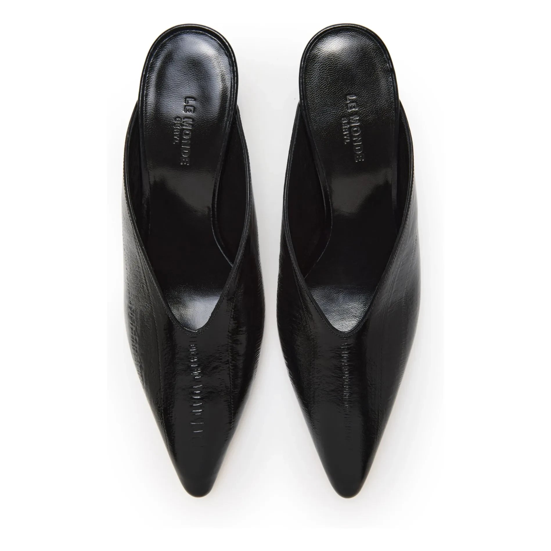 Le Monde Beryl - Victoria Leather Mules | Black