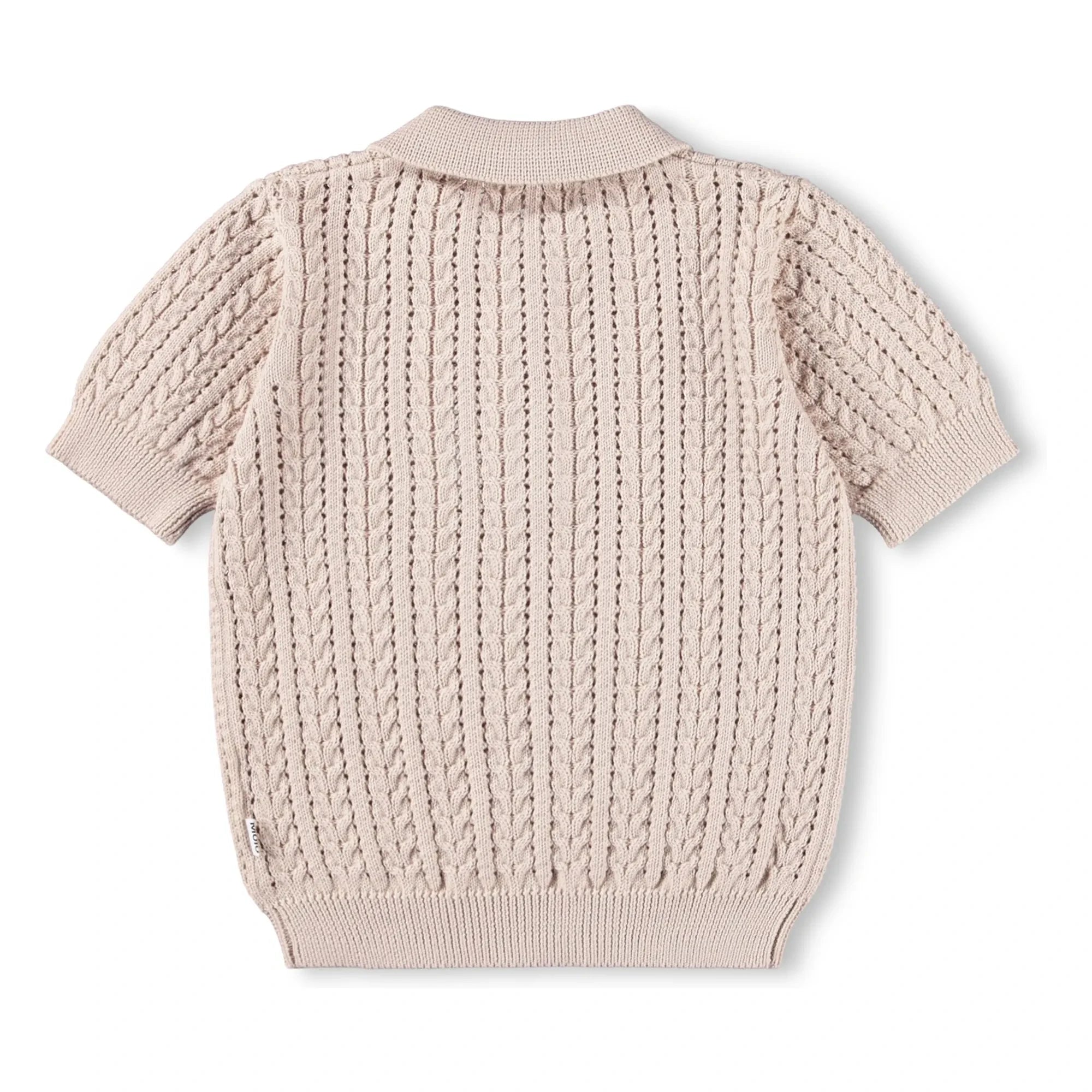 Molo - Gretel Organic Cotton Tricot Polo Shirt | Beige