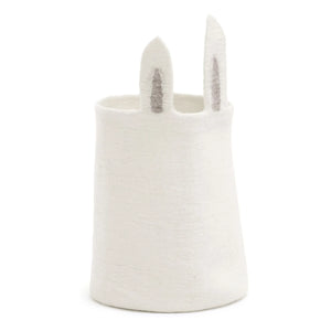 Muskhane - Rabbit Felt Storage Basket | Ivory