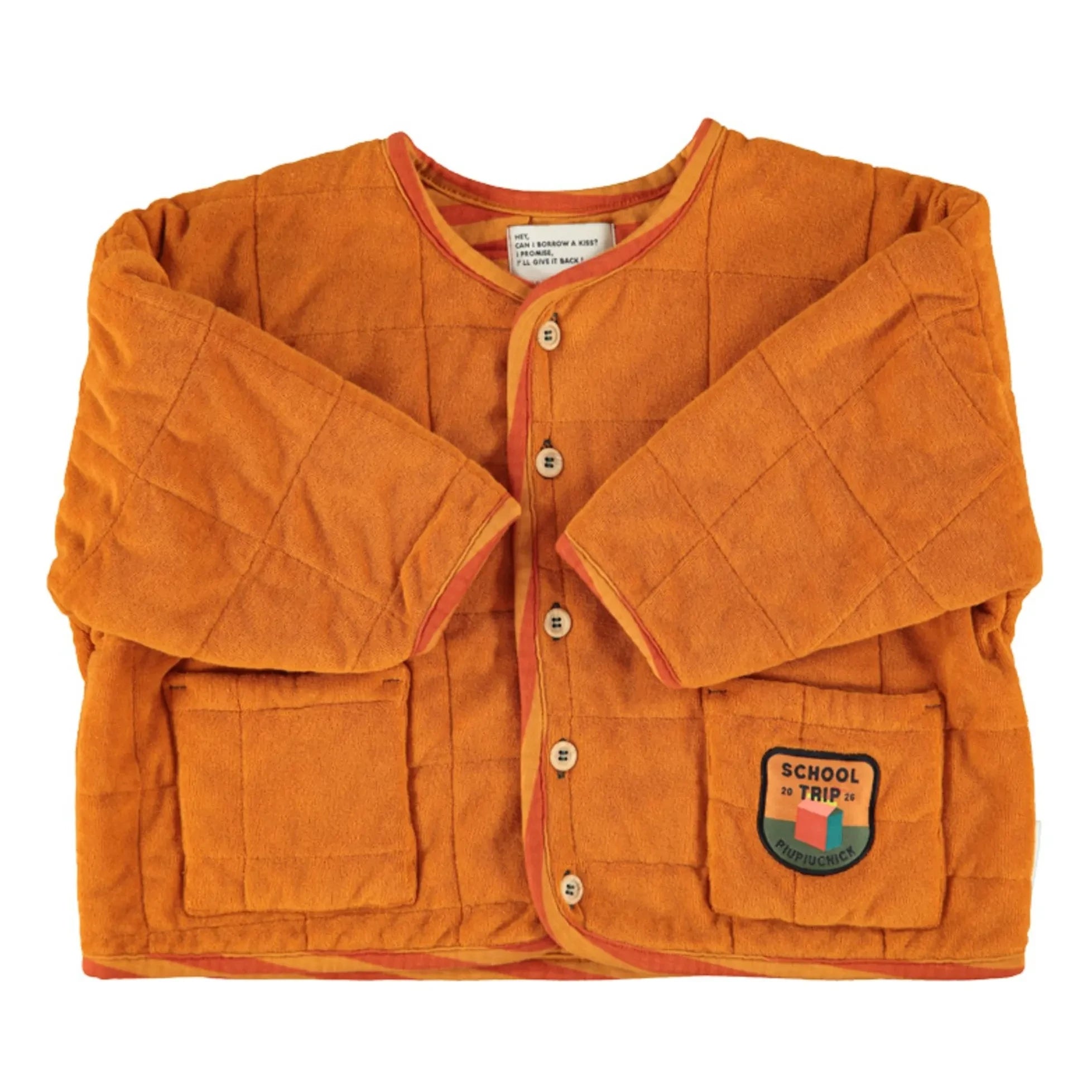Piupiuchick - School Trip Organik Pamuklu Kapitone Ceket | Camel