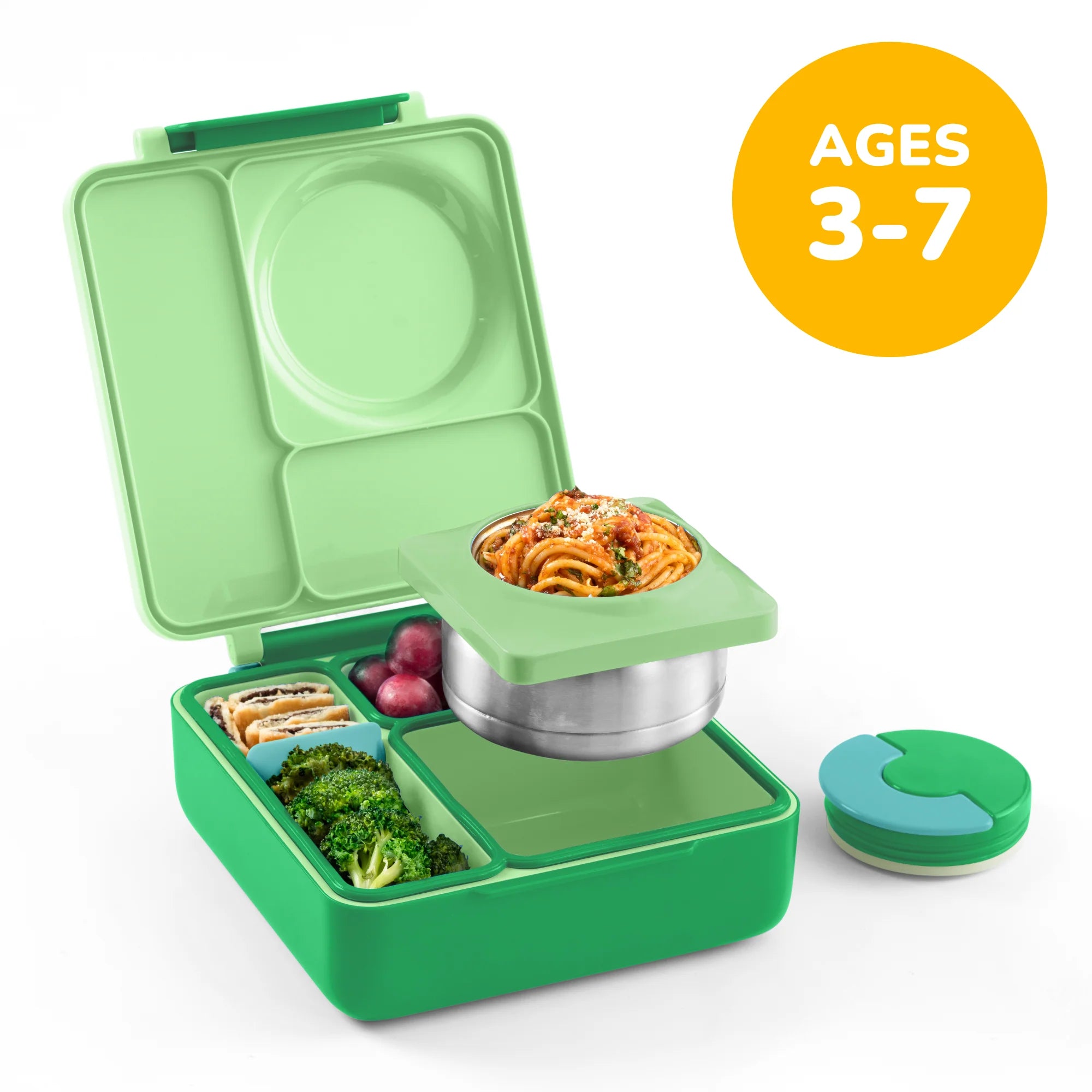 Omiebox - Thermal Insulated Apple Green Bento Lunch Box