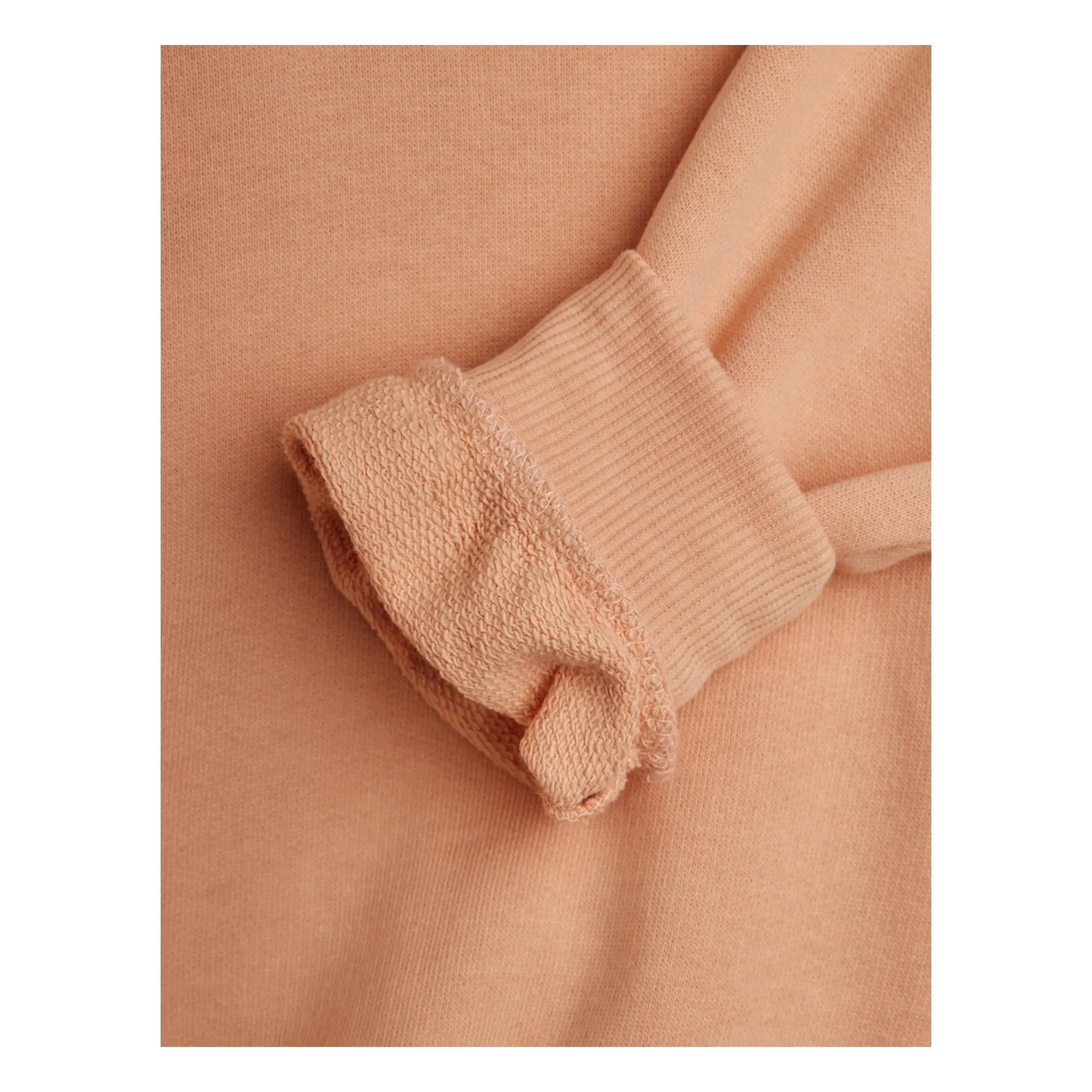 Mini Rodini - Organic Cotton Heart Neck Sweatshirt | Light Pink