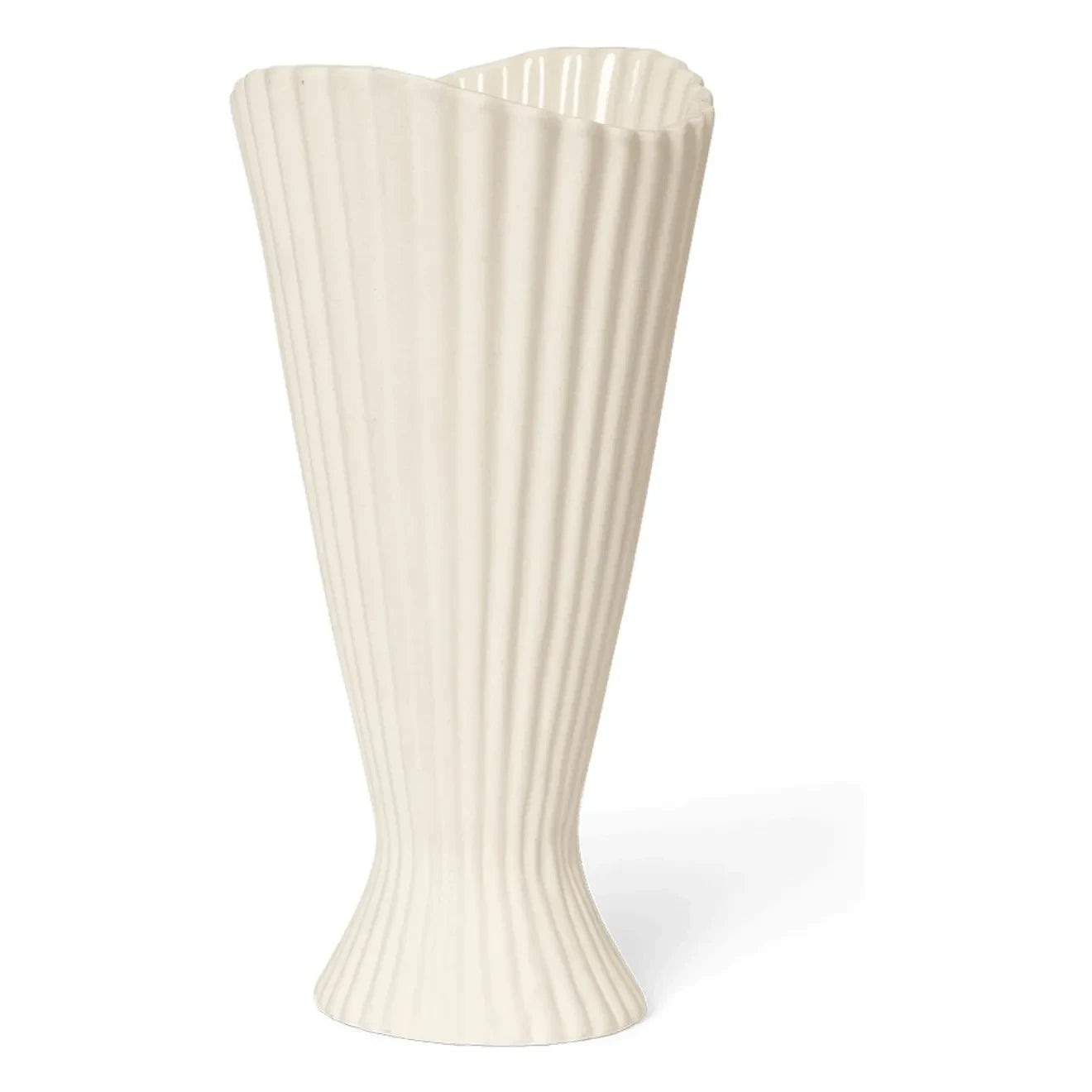 Ferm Living - Fıskiye Stoneware Vase | Broken White