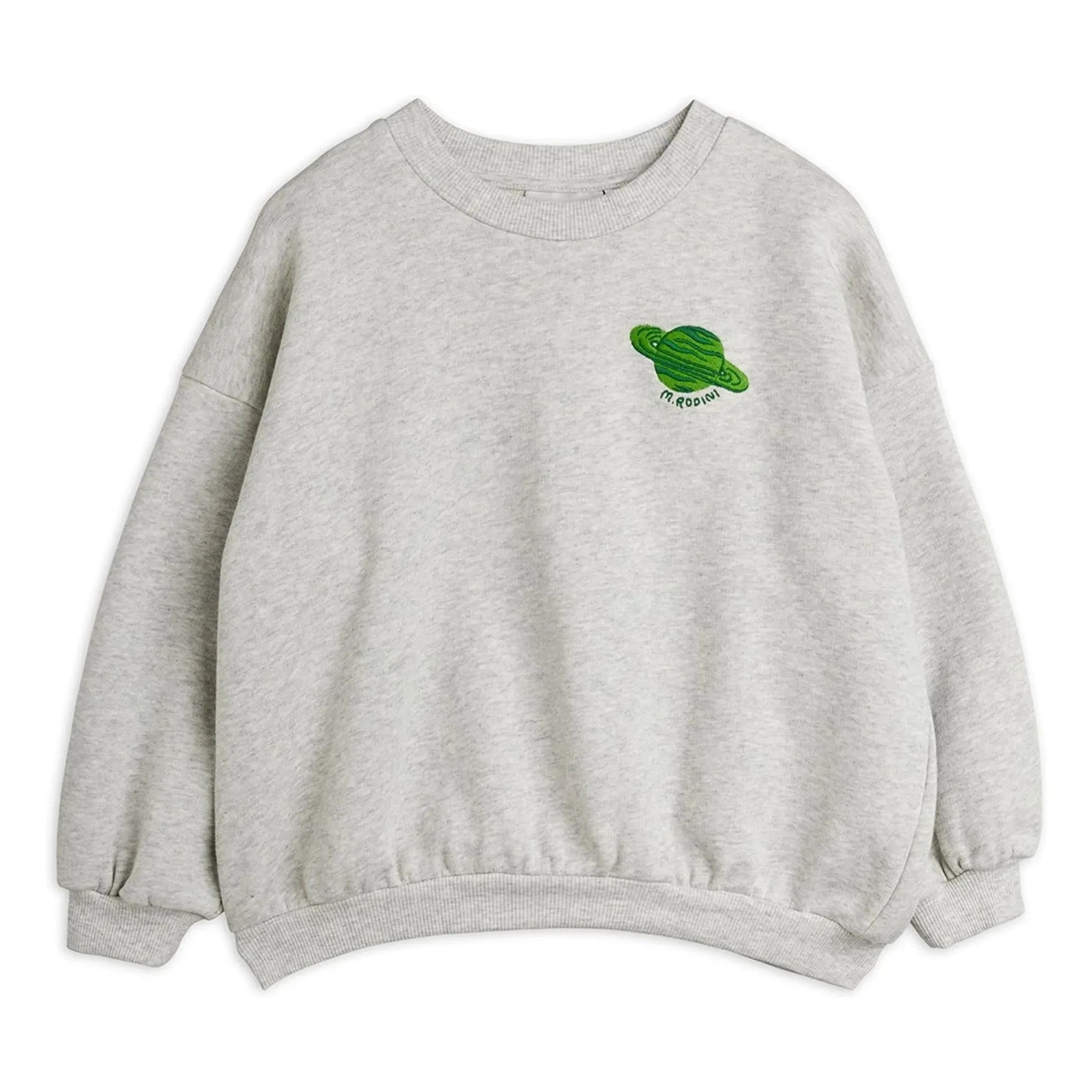 Mini Rodini - Planète Coton Organic Cotton Sweatshirt | Heather Grey
