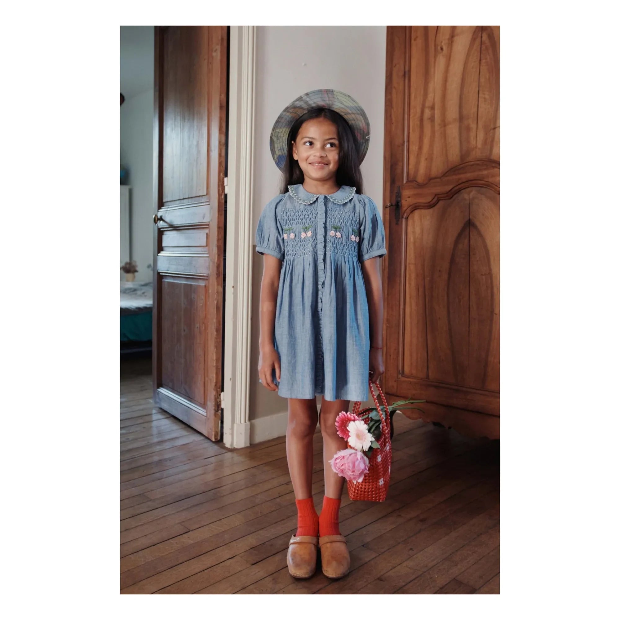 Emile et Ida - Blue Chambray Smock Dress