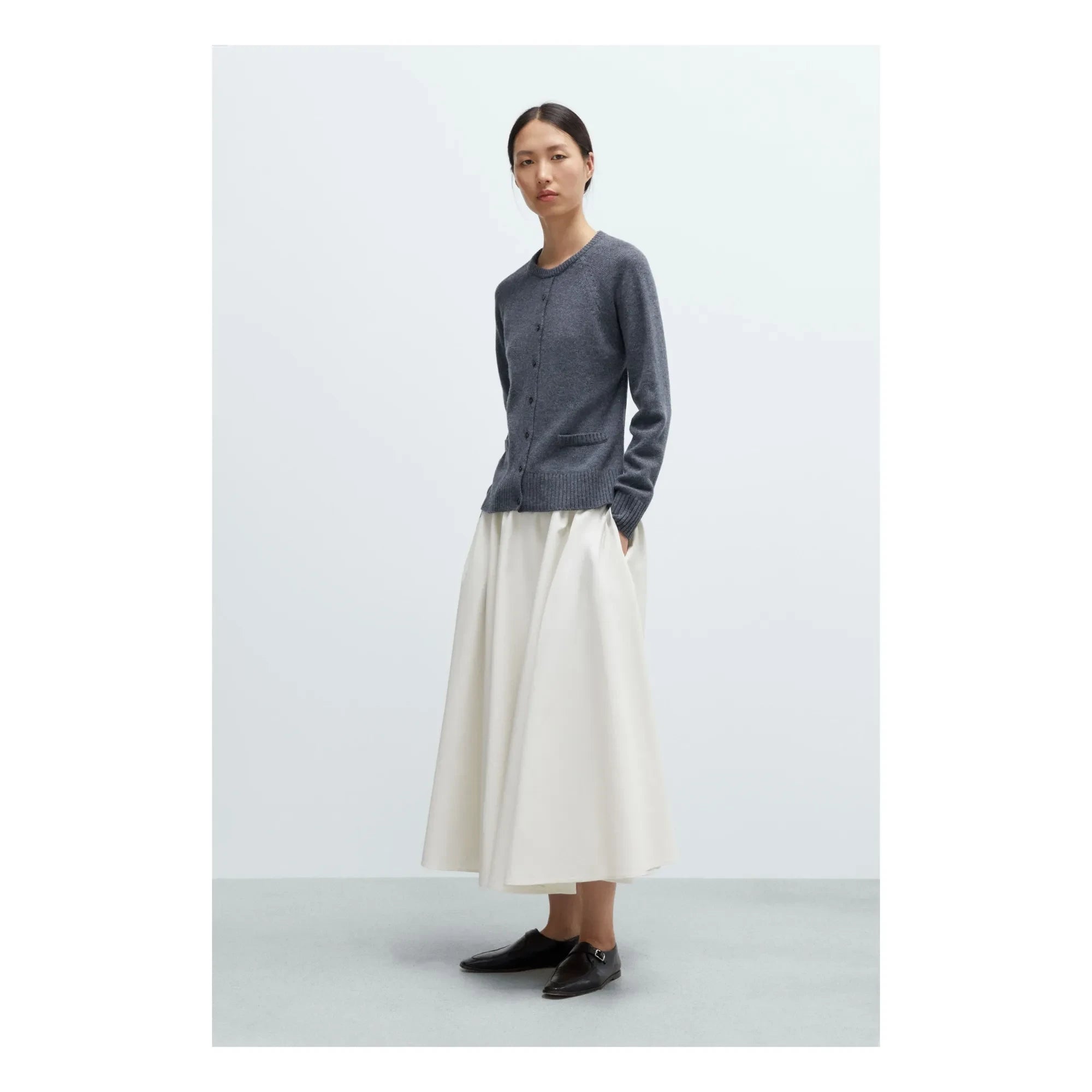 Cordera - Gray Merino Wool Turtleneck Sweater